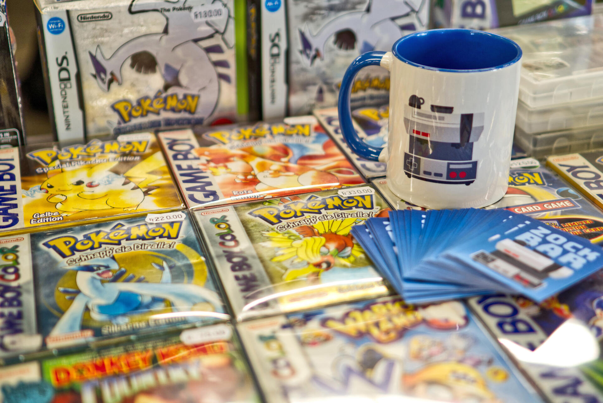 Ausschnitt mit Zockbar's OVP-Pokémon-Spielen