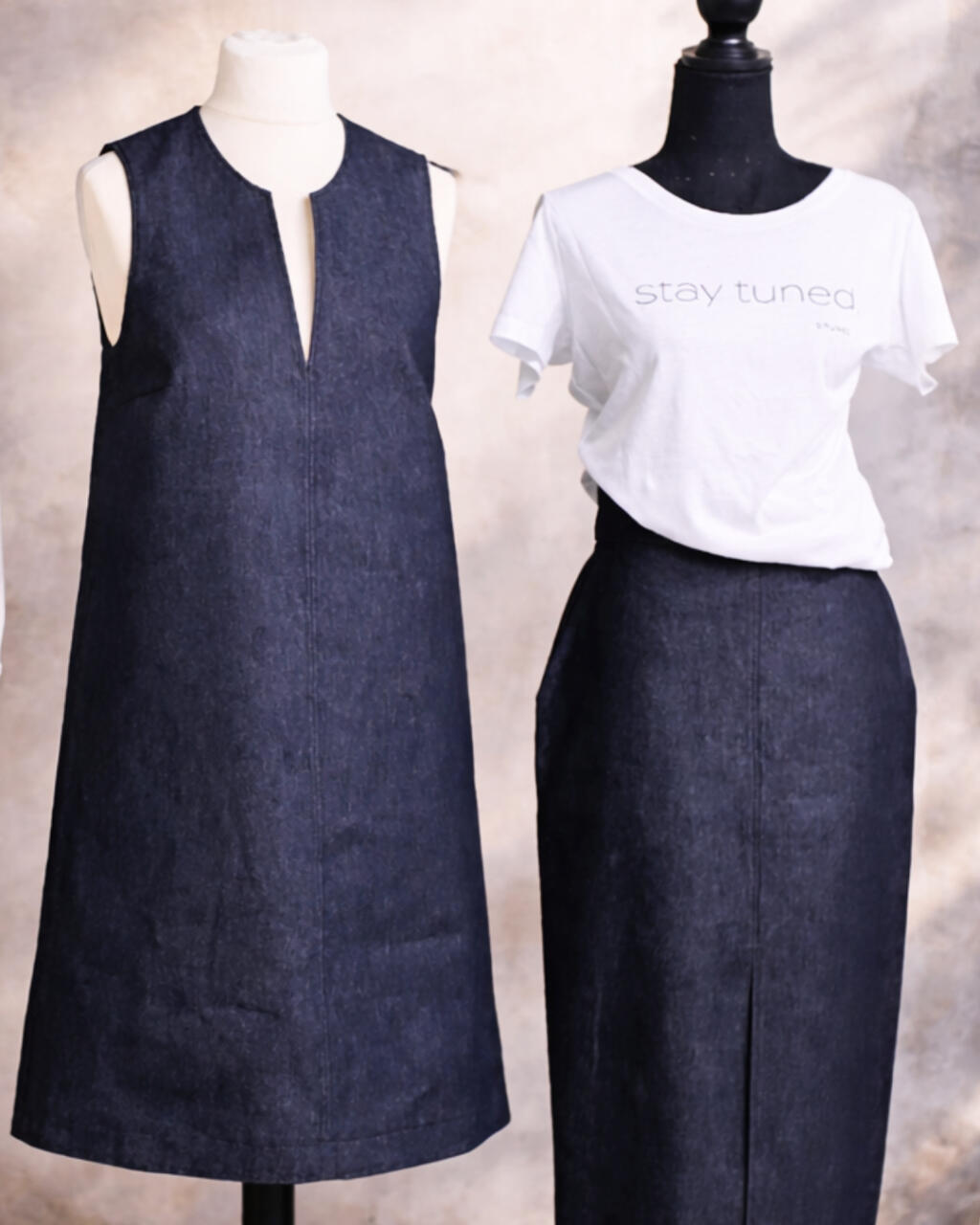 STUNED Denim A-line Dress and Skirt